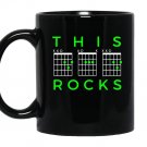 This dad rocksguitar chords fathers day bday gift Mug Black