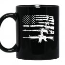 Usa guns weapons flag rifles stripes armed america Mug Black