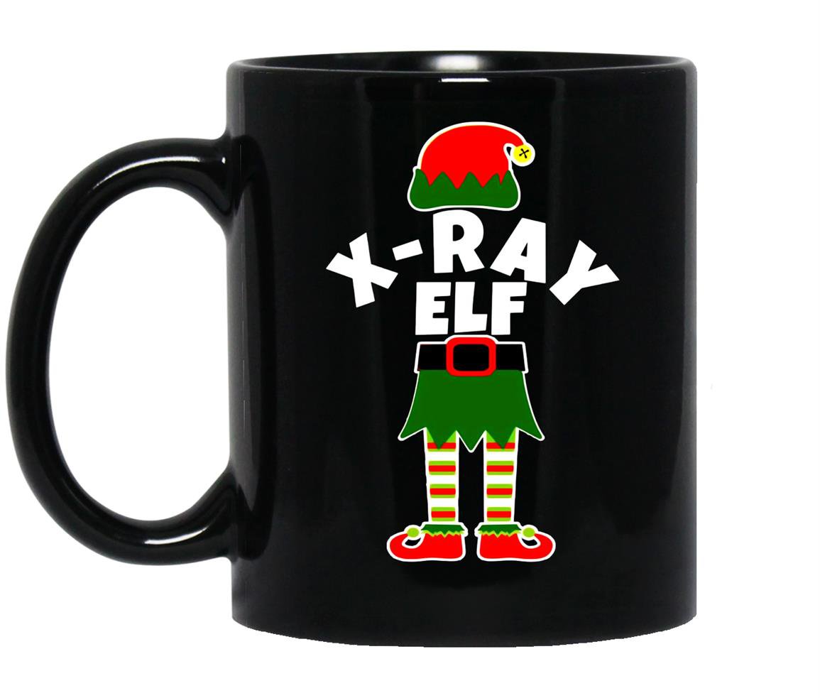X-ray elf christmasx ray technologist rad tech xray Mug Black