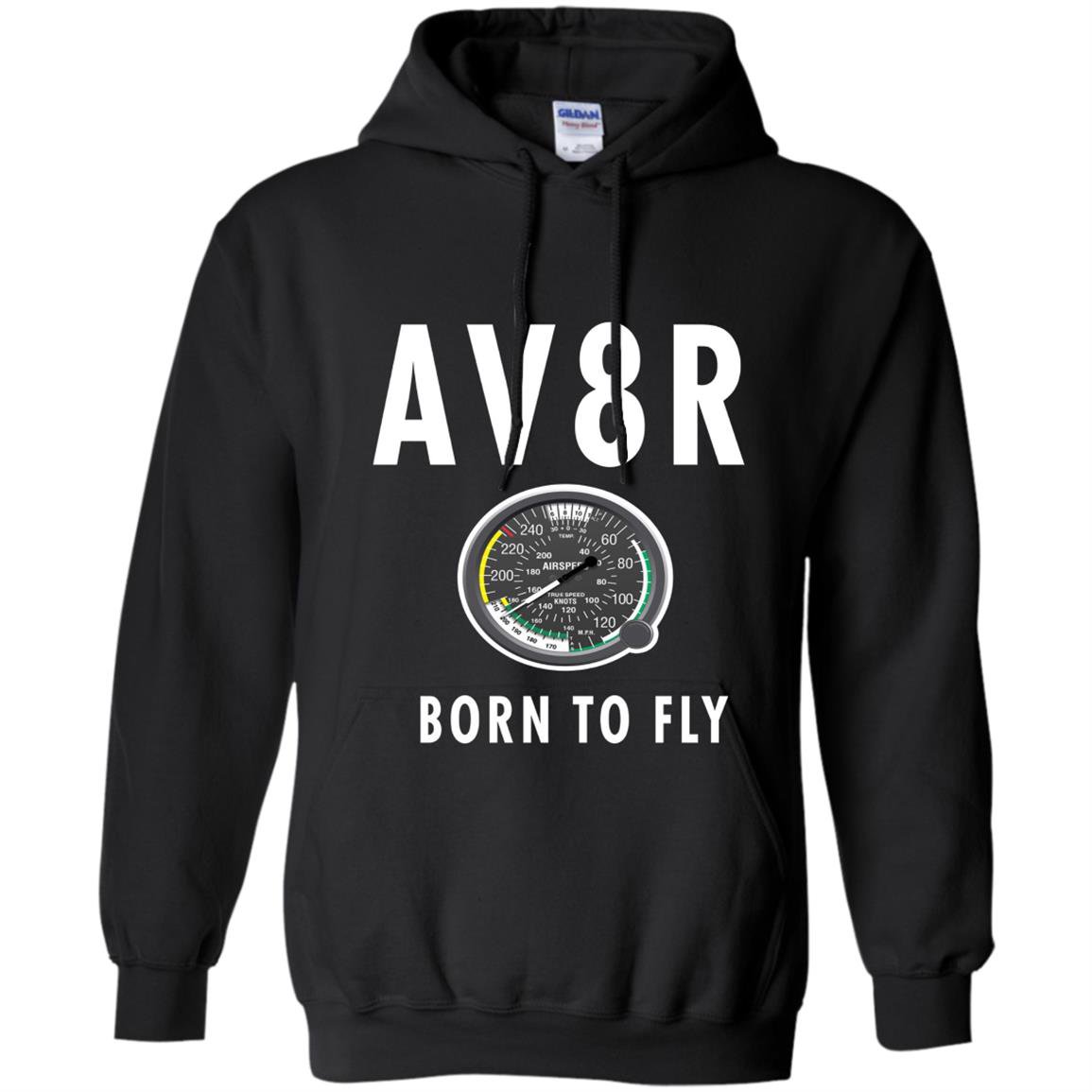 Av8r airplane speedometer born to fly pilot Hoodie