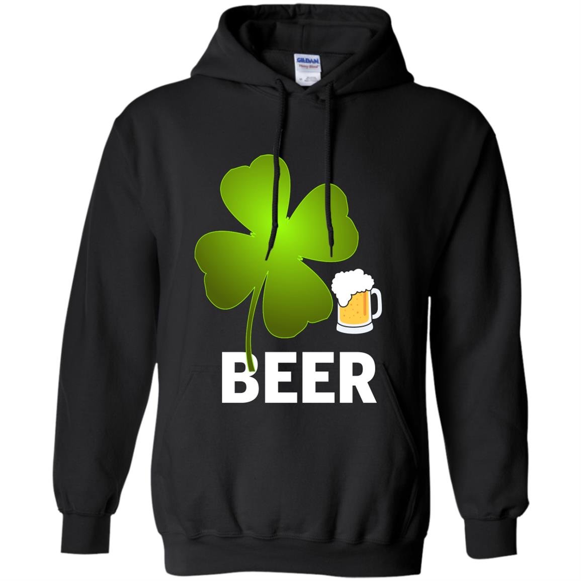 Beer lucky leaf happy st patricks day Hoodie