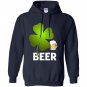 Beer lucky leaf happy st patricks day Hoodie