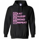 Contortionist eat sleep bend repeat exercise training Hoodie