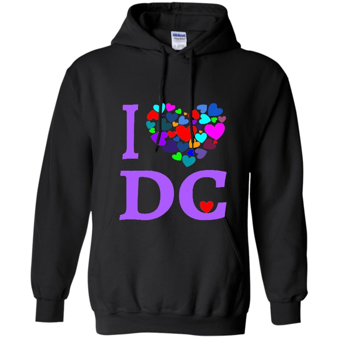 I love dc hoodie heart design washington dc gift Hoodie