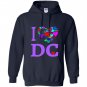 I love dc hoodie heart design washington dc gift Hoodie