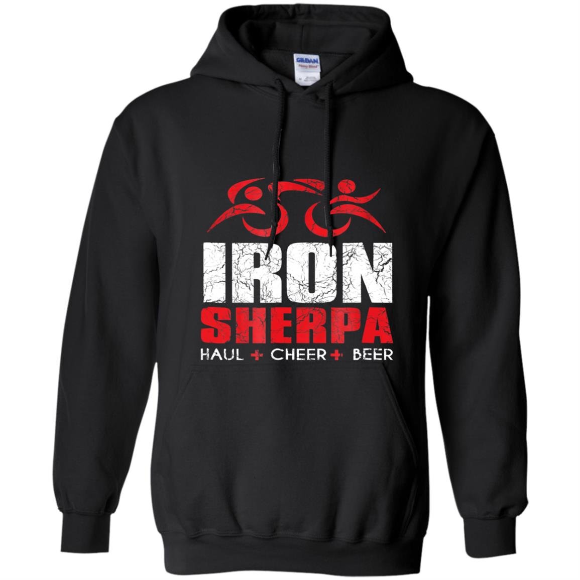 Iron sherpa tri sherpa triathlon haul cheer beer Hoodie