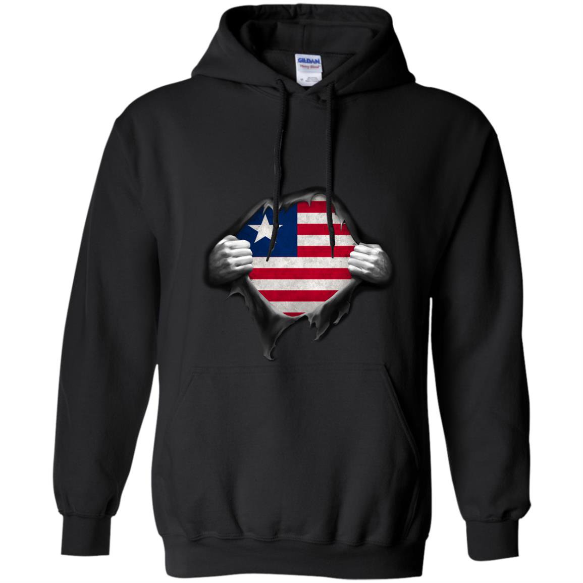 Liberia flag pullover liberian flag hands Hoodie