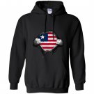 Liberia flag pullover liberian flag hands Hoodie