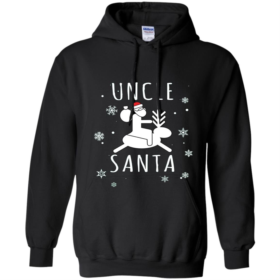 Funny uncle santa claus riding reindeer Hoodie