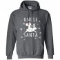 Funny uncle santa claus riding reindeer Hoodie