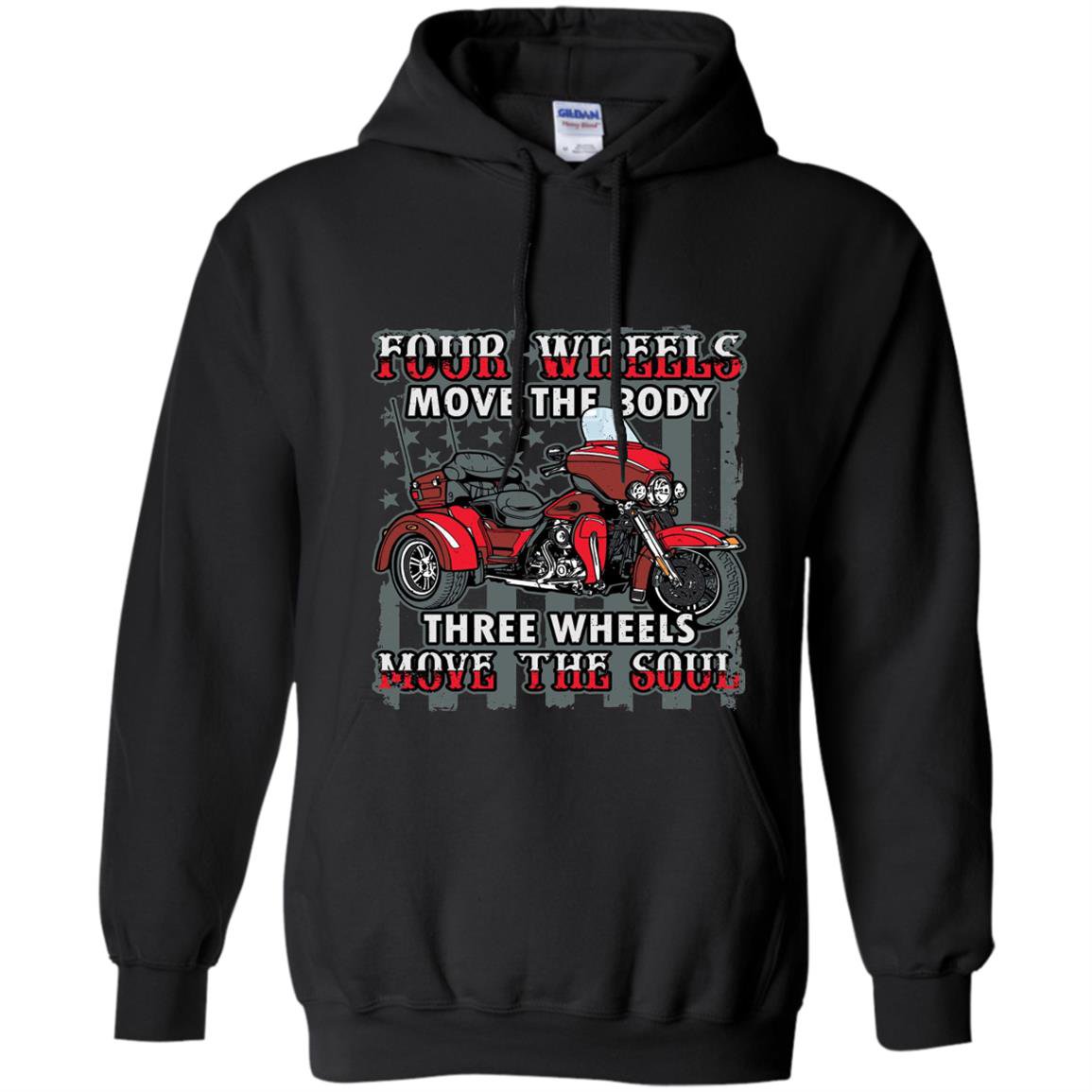 Motorcycle trike three wheels move the soul biker Hoodie