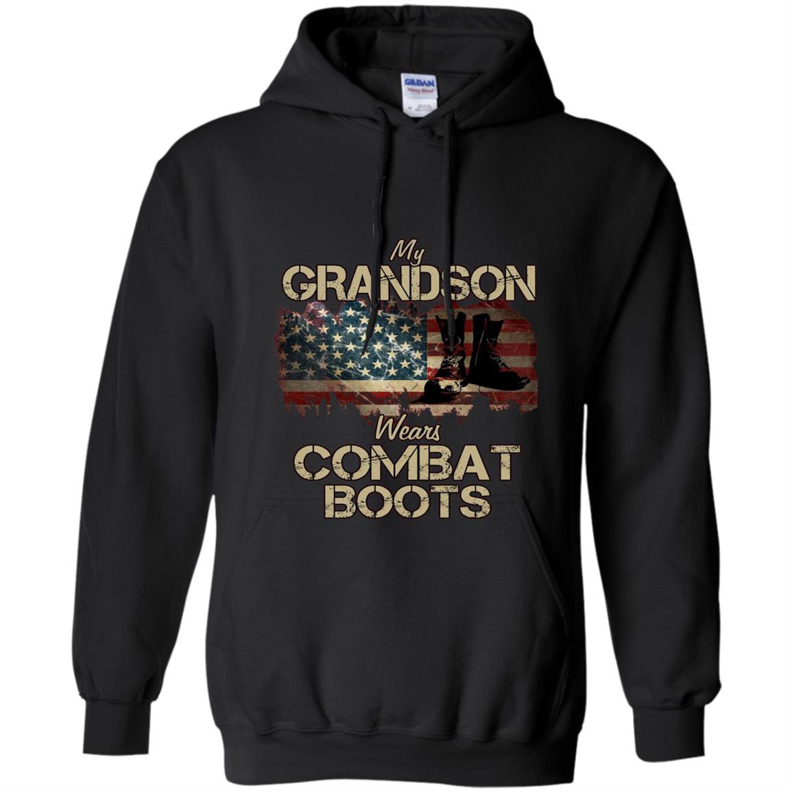 My grandson wears combat boots Hoodie