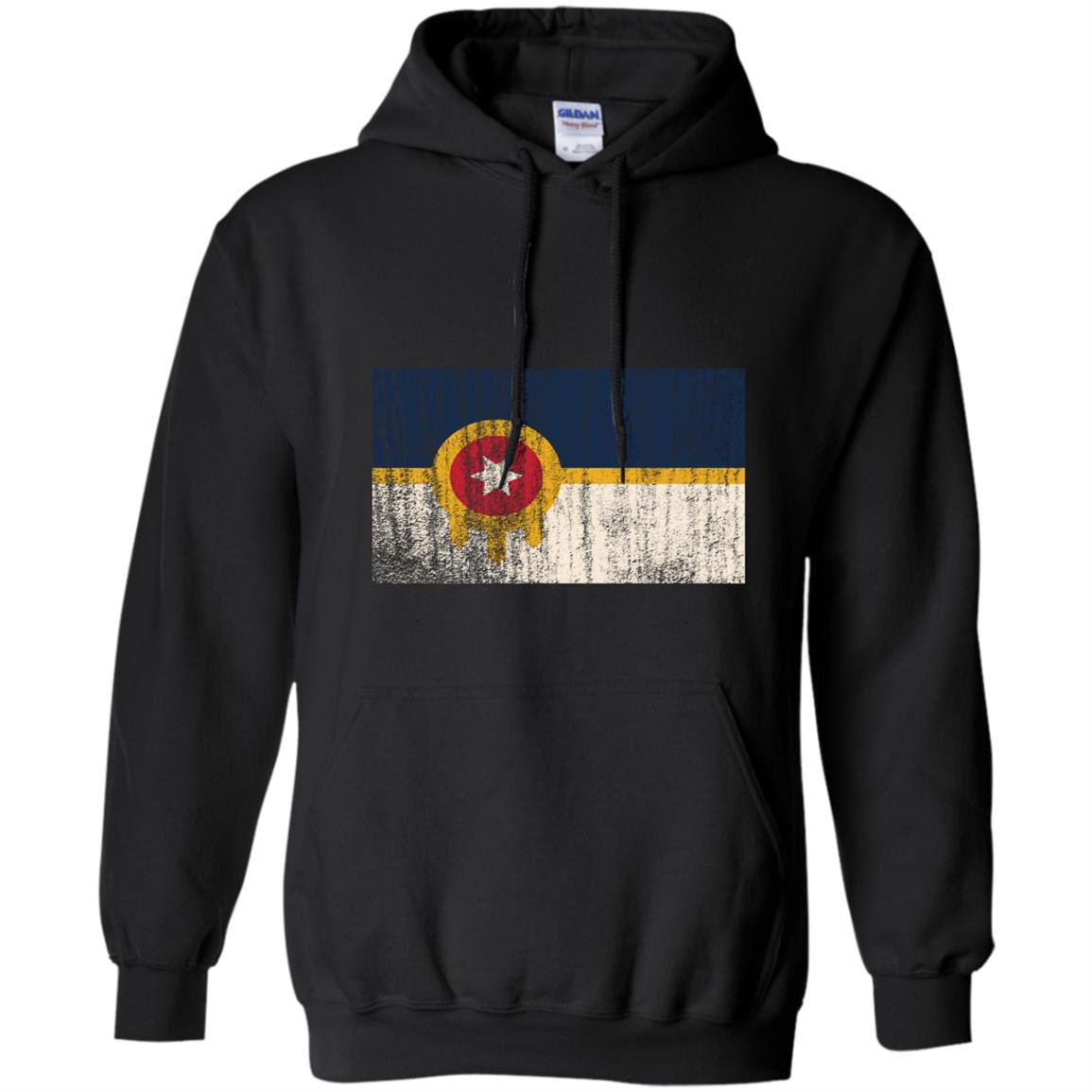 New tulsa flag vintage style distressed Hoodie