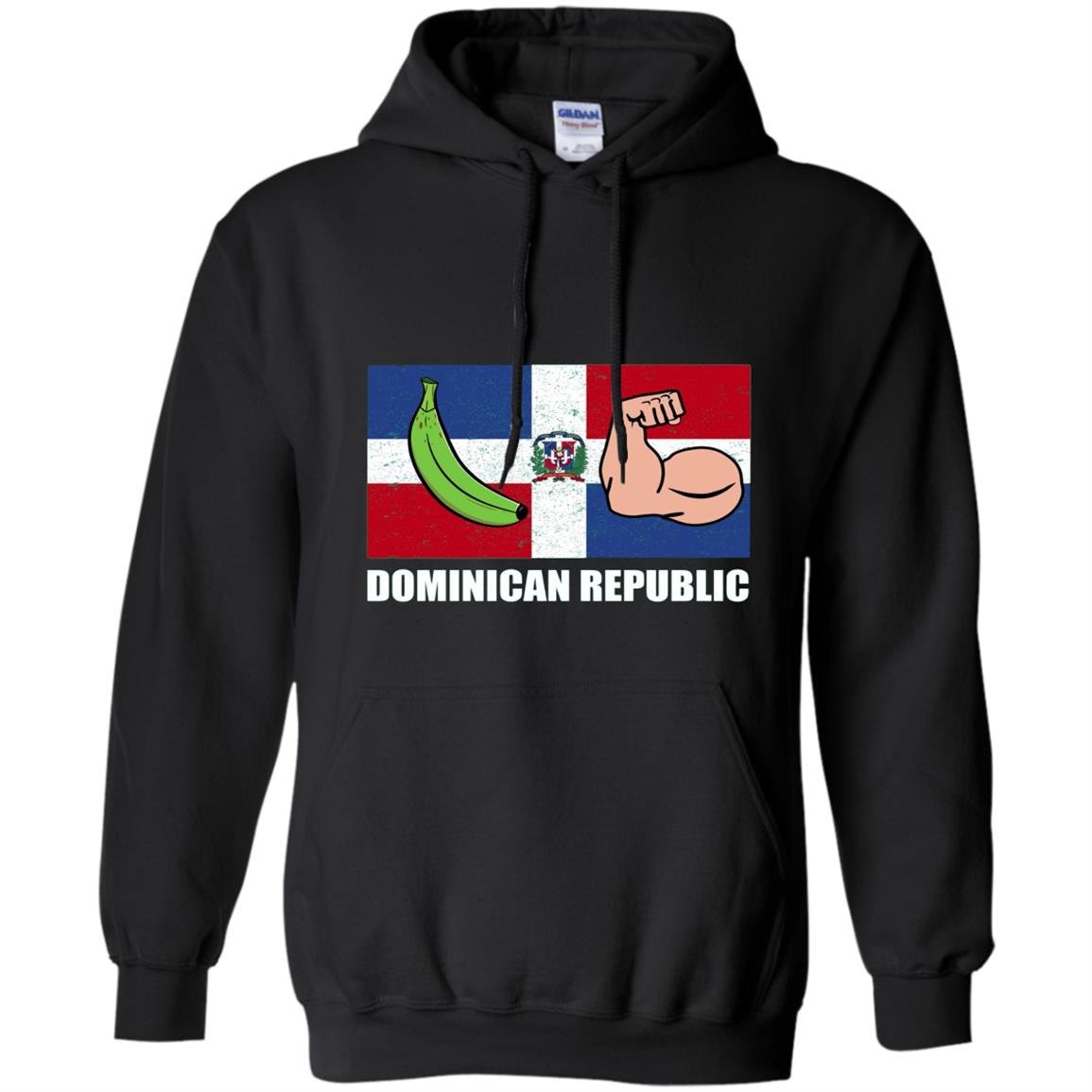 Platano dominican republic flag glass emoji face Hoodie