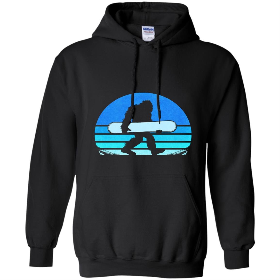Retro snowboard yeti snowboarding Hoodie