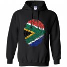 South africa dna flag thumb fingerprint roots proud Hoodie