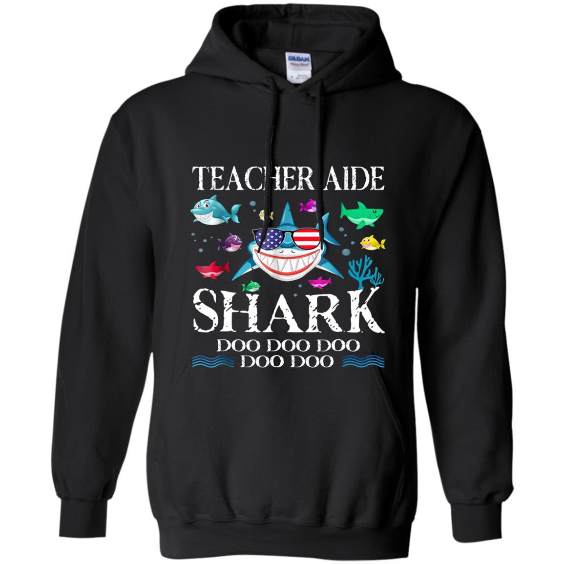 Teacher aide shark doo doo doo gift Hoodie