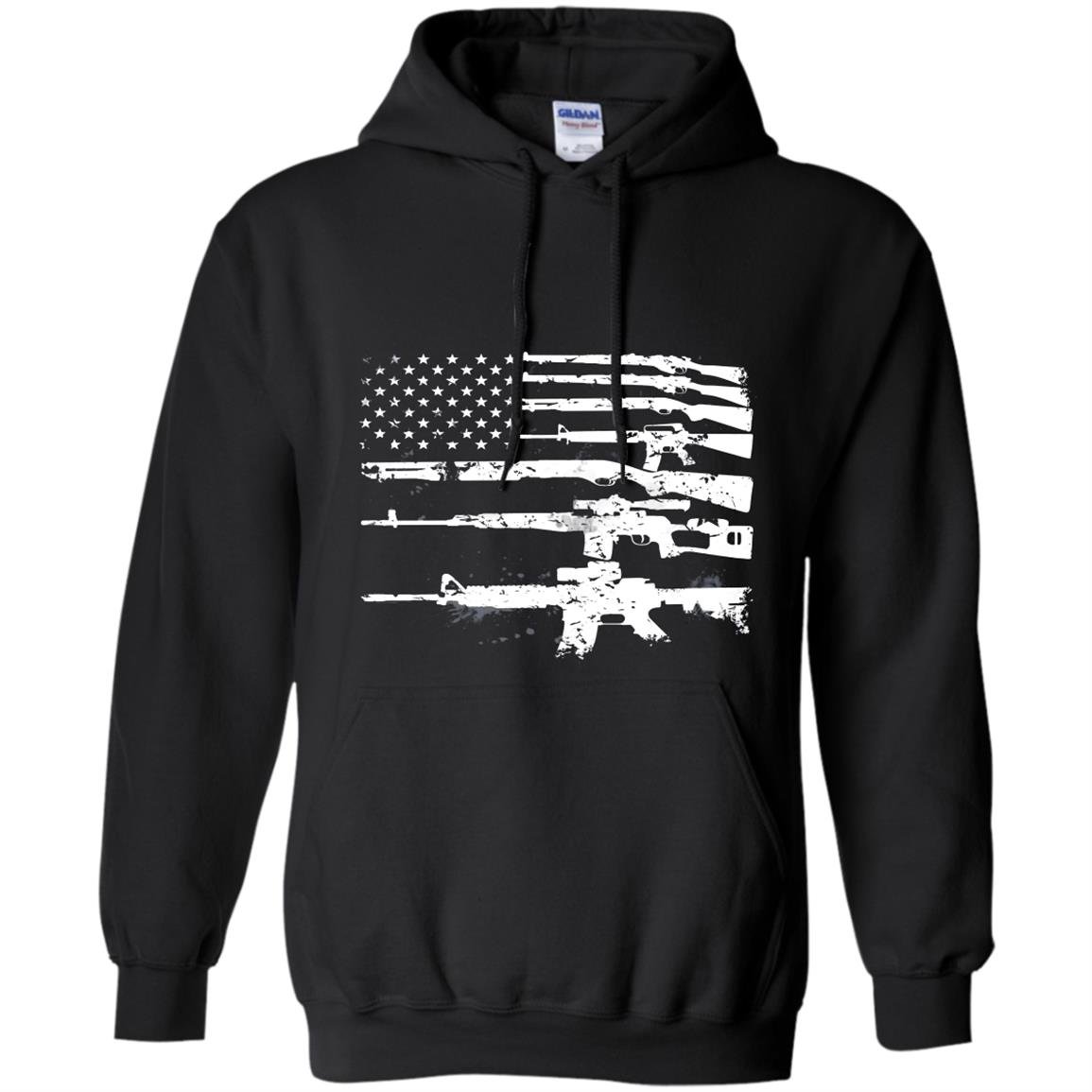 Usa guns weapons flag rifles stripes armed america Hoodie