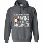 Wine and alaskan malamute for funny dog mom gift Hoodie