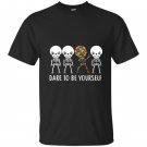 Autism skeleton kid dabbing dare to be yourself dab T-shirt