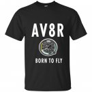 Av8r airplane speedometer born to fly pilot T-shirt