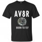 Av8r airplane speedometer born to fly pilot T-shirt
