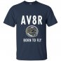 Av8r airplane speedometer born to fly pilot T-shirt