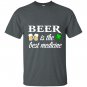 Beer is the best medicine lucky leaf st patricks day T-shirt