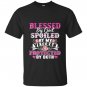 Blessed by god spoiled by my veteran protected by both T-shirt