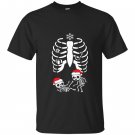 Christmas maternity twins xray pregnant skeleton T-shirt