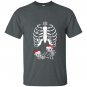Christmas maternity twins xray pregnant skeleton T-shirt