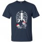 Christmas maternity twins xray pregnant skeleton T-shirt