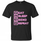 Contortionist eat sleep bend repeat exercise training T-shirt
