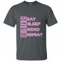 Contortionist eat sleep bend repeat exercise training T-shirt