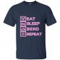 Contortionist eat sleep bend repeat exercise training T-shirt