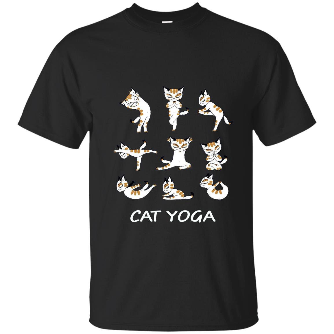 Fun cat yoga T-shirt