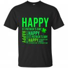 Happy st patricks day green lucky leaf T-shirt