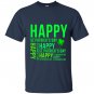 Happy st patricks day green lucky leaf T-shirt