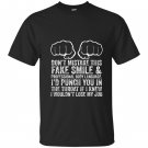 Job makes me want to throat punch coworkers funny T-shirt