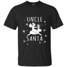Funny uncle santa claus riding reindeer T-shirt