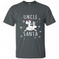Funny uncle santa claus riding reindeer T-shirt