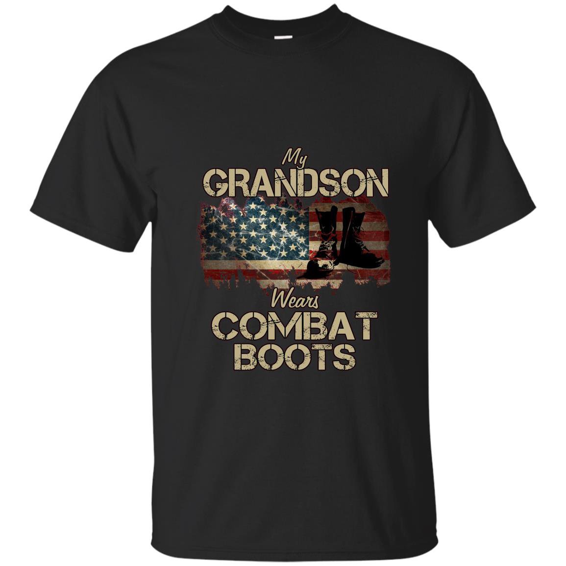 My grandson wears combat boots T-shirt