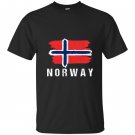 Painted norway flag pullover norwegian flag hood T-shirt