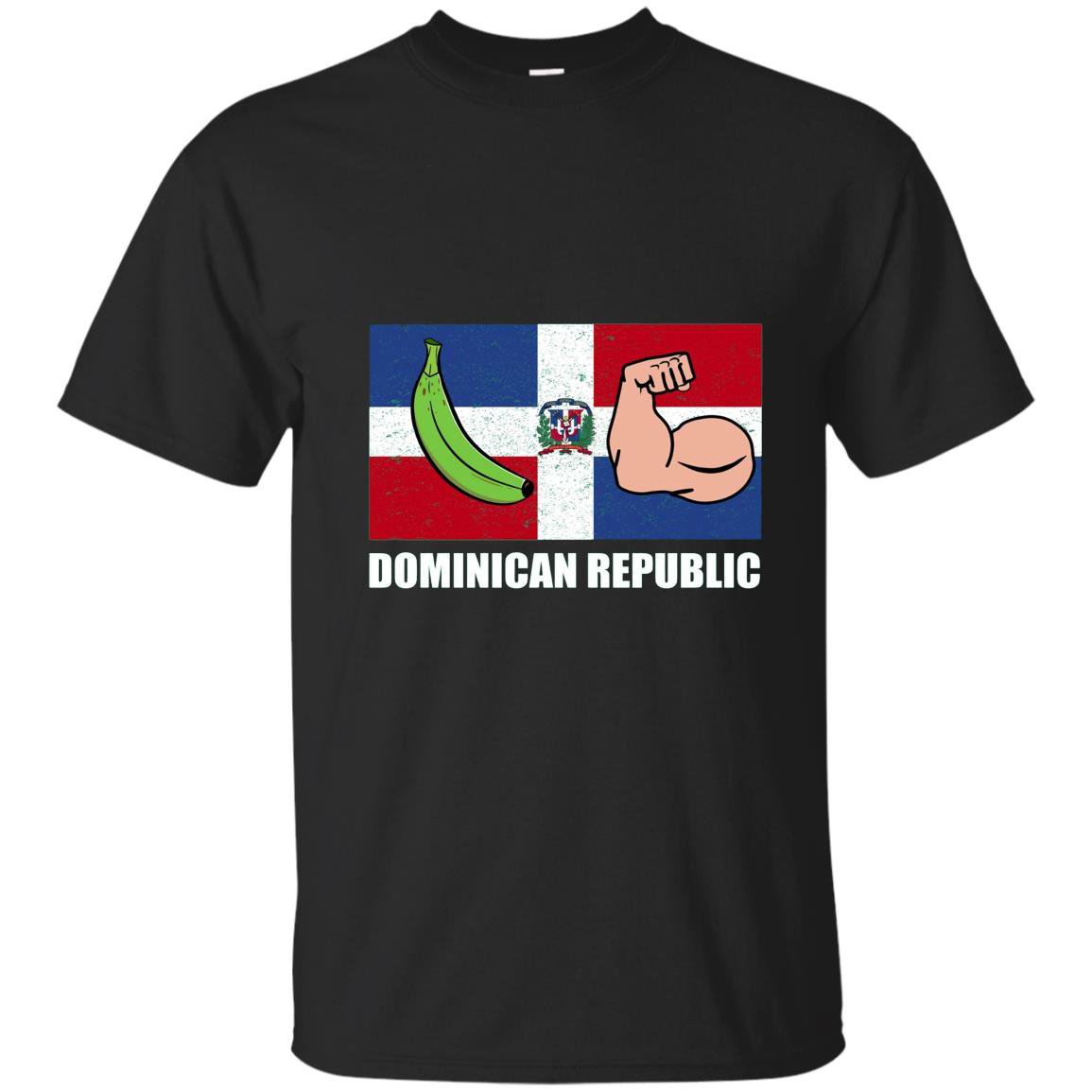 Platano dominican republic flag glass emoji face T-shirt