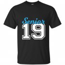 Senior class of 2019 blue jersey style T-shirt