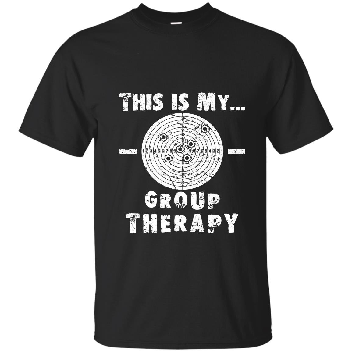 Shooting is my group therapy gun support funny T-shirt