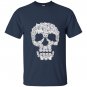 Sketchy cat skull funny gift for cat lover T-shirt
