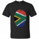 South africa dna flag thumb fingerprint roots proud T-shirt