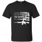 Usa guns weapons flag rifles stripes armed america T-shirt