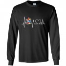 Autism puzzle heartbeat autism awareness Long Sleeve